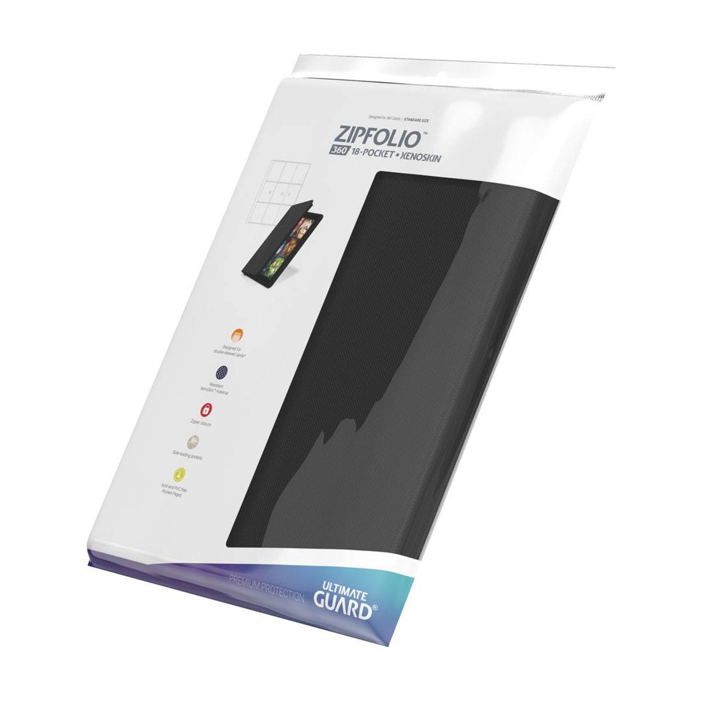 Ultimate Guard Zipfolio 360 18-Pocket Xenoskin - Black