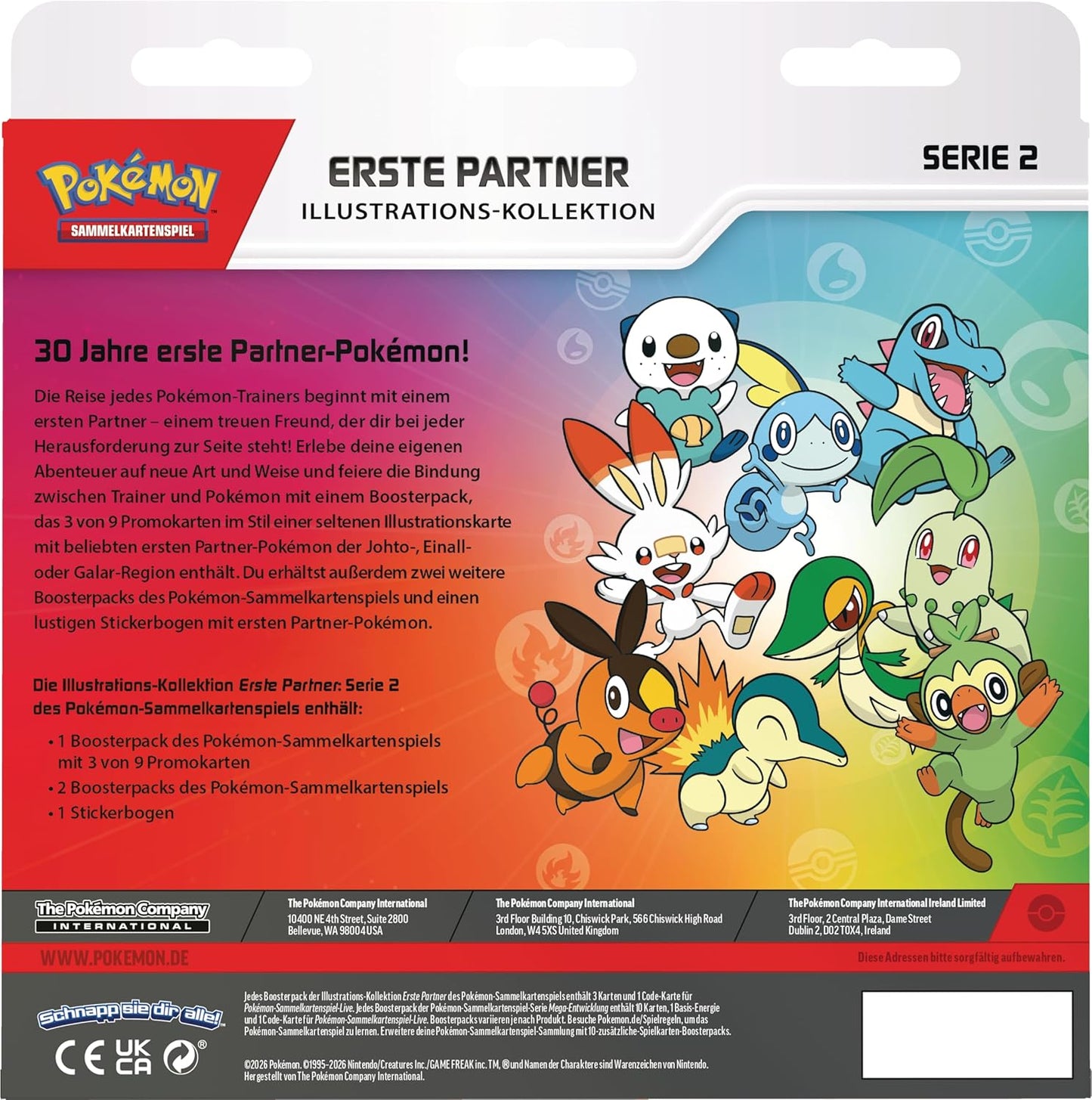Pokémon Erste-Partner-Kollektion Serie 2 – Boosterpack + Promokarten