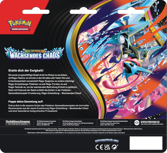 Pokémon TCG Wachsendes Chaos 3-Pack Blister DE