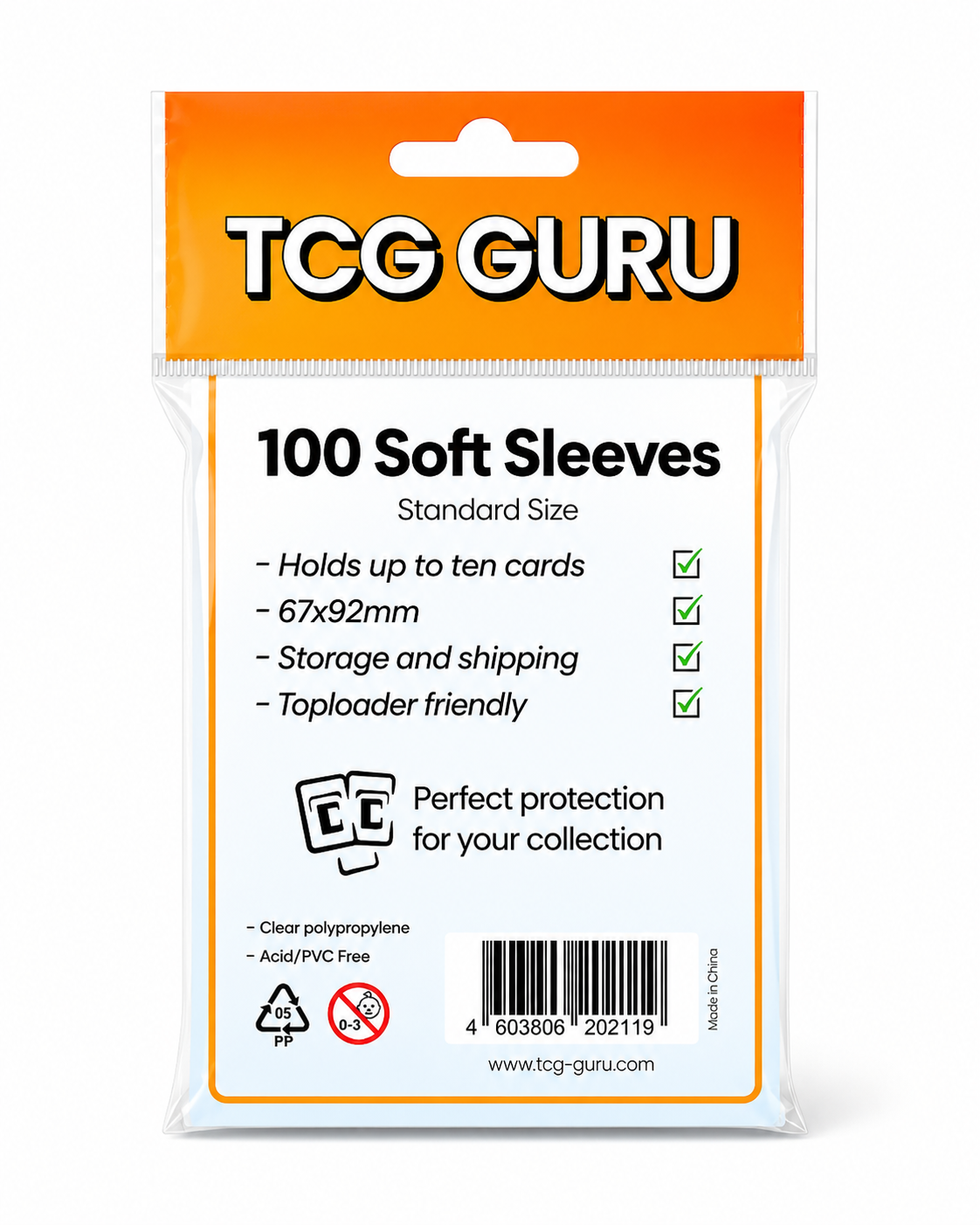 TCG Guru Soft Sleeves Standard Size (100)
